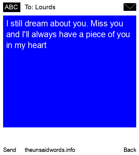 unsent message to Lourds