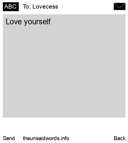 unsent message to Lovecess