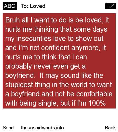 unsent message to Loved