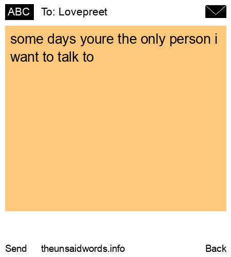 unsent message to Lovepreet