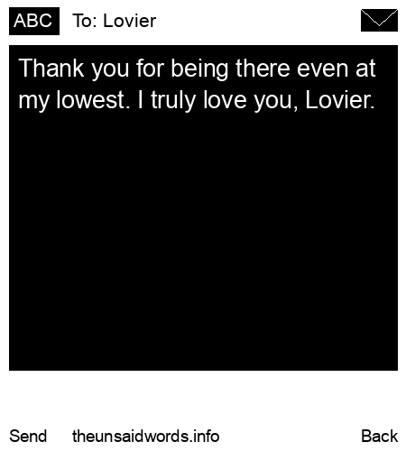 unsent message to Lovier 