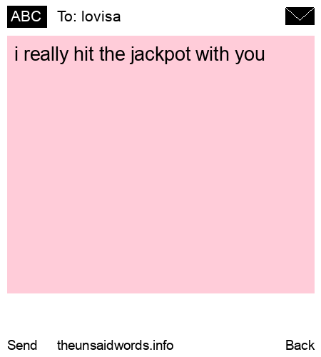 unsent message to lovisa