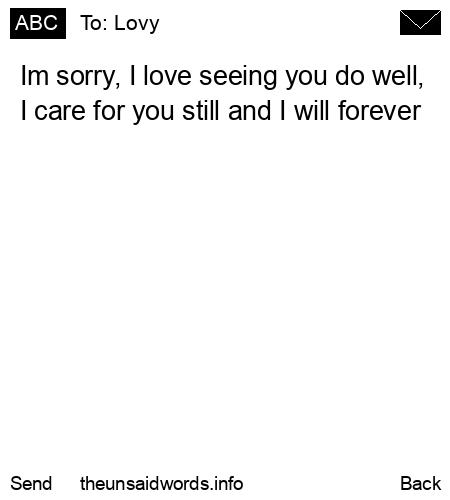 unsent message to Lovy 