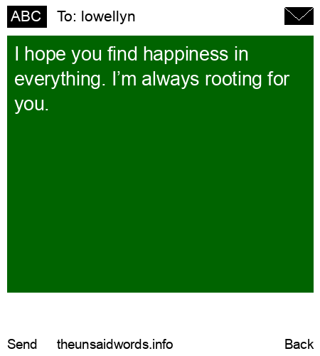 unsent message to lowellyn