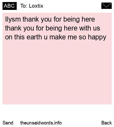 unsent message to Loxtix