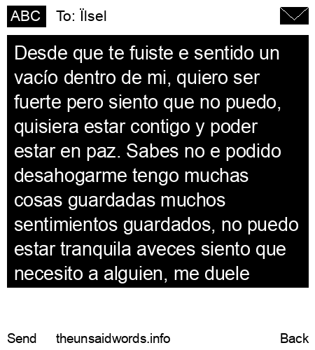 unsent message to Ïlsel