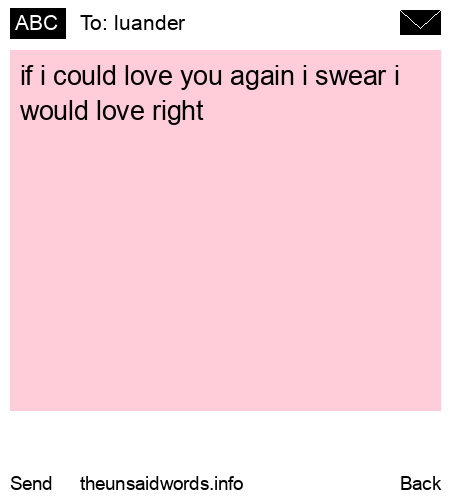 unsent message to luander 