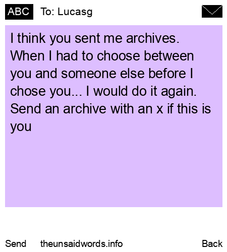 unsent message to Lucasg