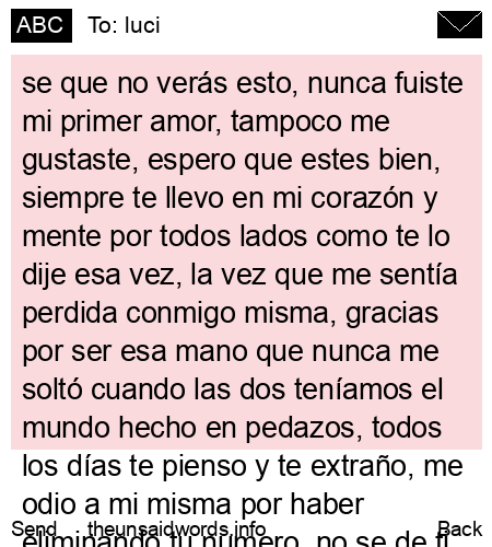 unsent message to luci