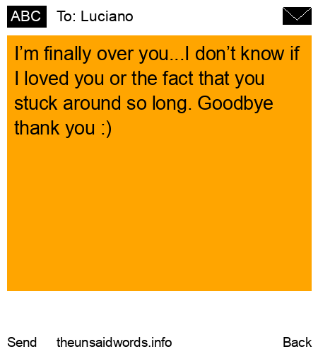 unsent message to Luciano