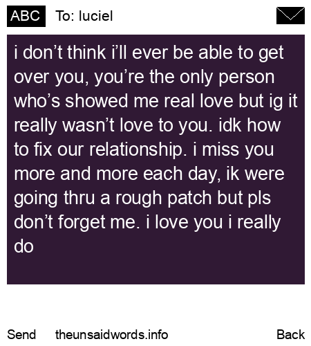 unsent message to luciel