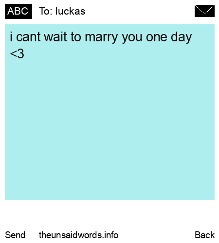 unsent message to luckas