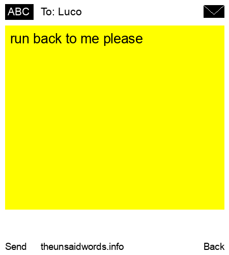 unsent message to Luco