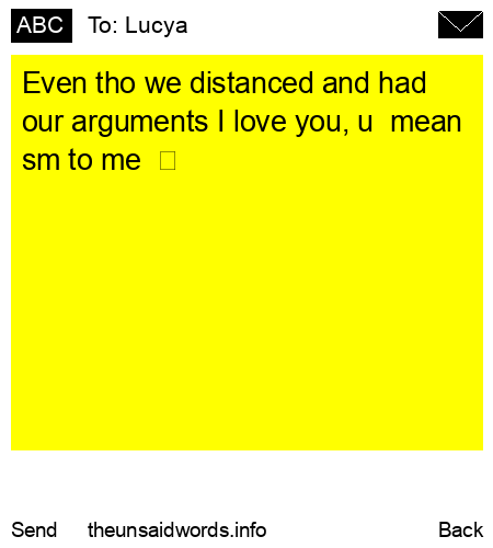 unsent message to Lucya 