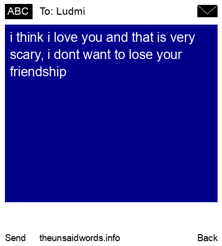 unsent message to Ludmi 