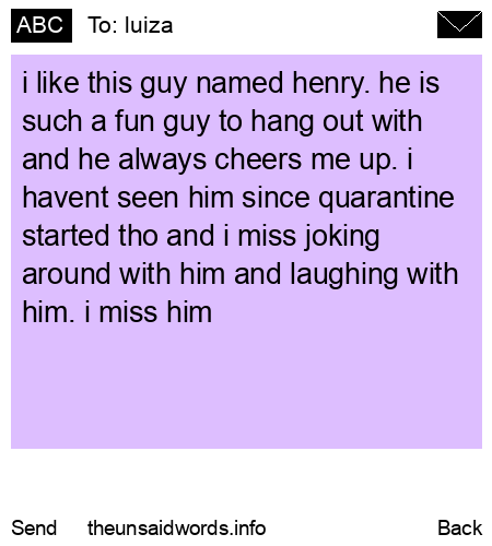 unsent message to luiza