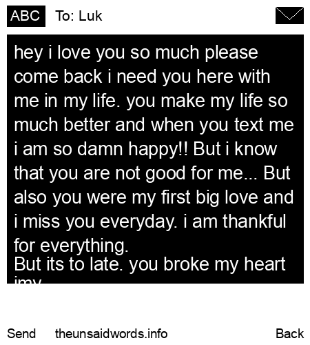 unsent message to Luk