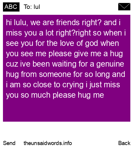 unsent message to lul