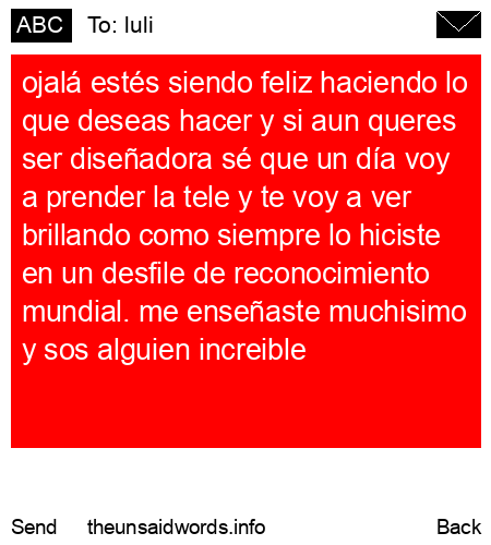 unsent message to luli