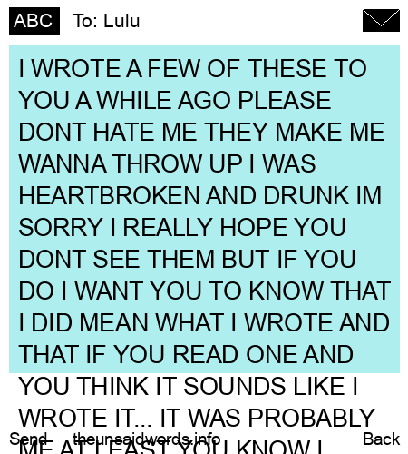 unsent message to Lulu