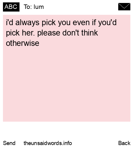 unsent message to lum