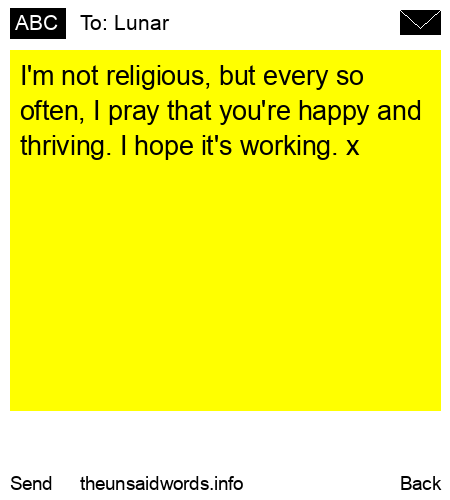 unsent message to Lunar
