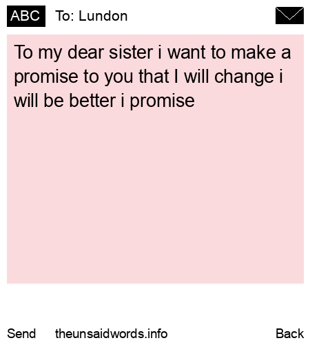 unsent message to Lundon