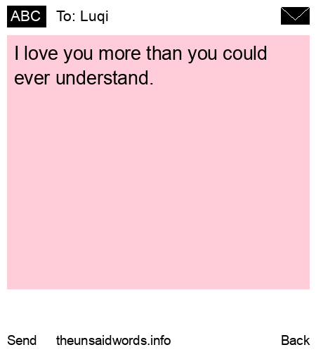 unsent message to Luqi