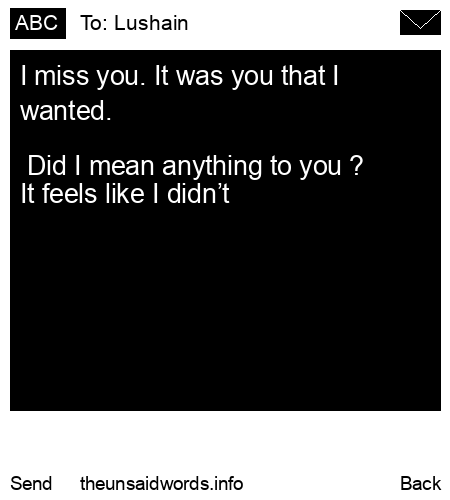 unsent message to Lushain 