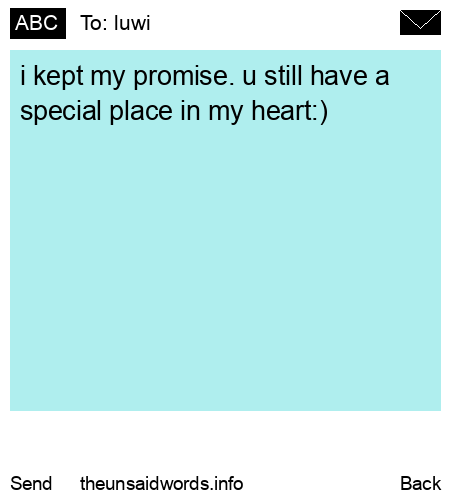 unsent message to luwi