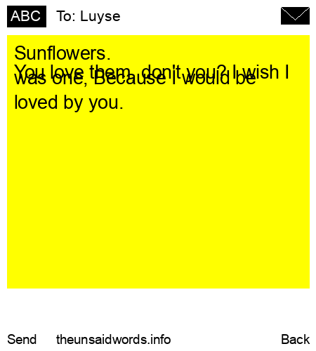 unsent message to Luyse