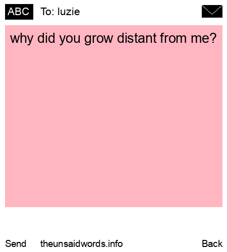 unsent message to luzie
