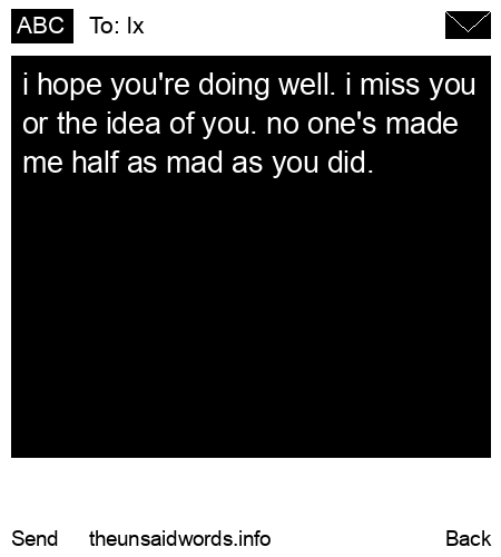 unsent message to lx