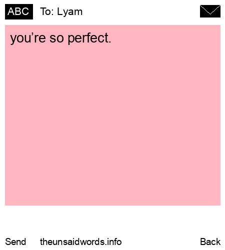 unsent message to Lyam