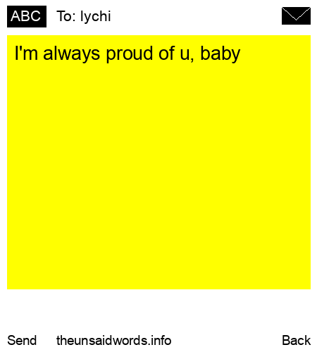 unsent message to lychi