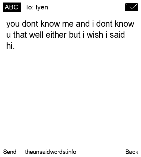 unsent message to lyen
