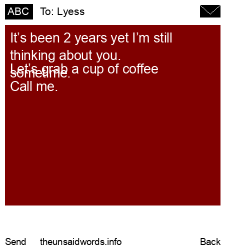 unsent message to Lyess