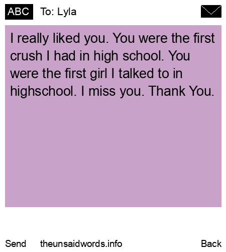 unsent message to Lyla