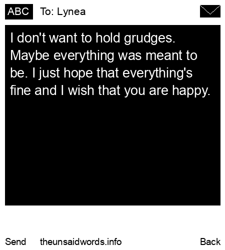 unsent message to Lynea