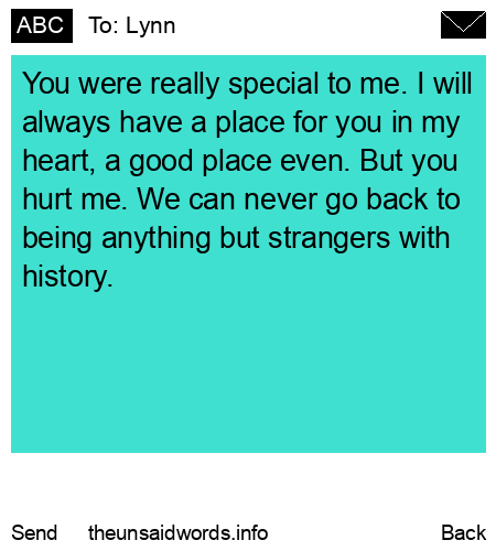 unsent message to Lynn