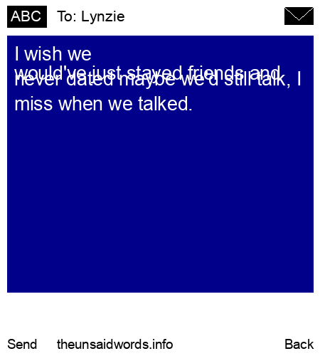 unsent message to Lynzie