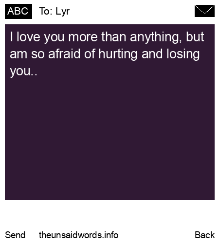 unsent message to Lyr
