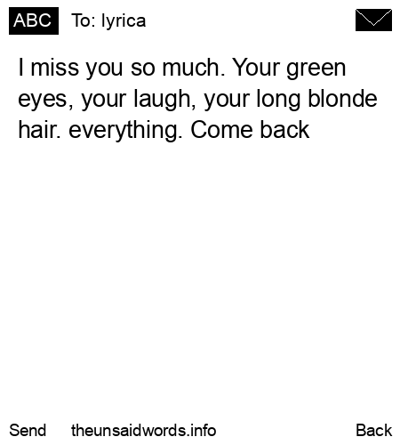 unsent message to lyrica