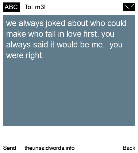 unsent message to m3l