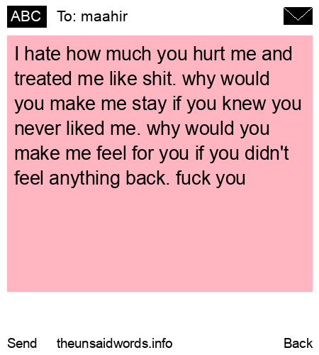 unsent message to maahir