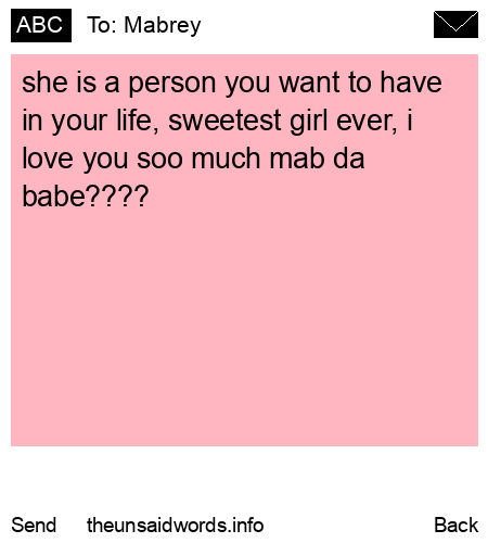 unsent message to Mabrey