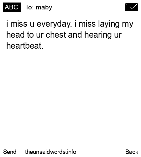 unsent message to maby