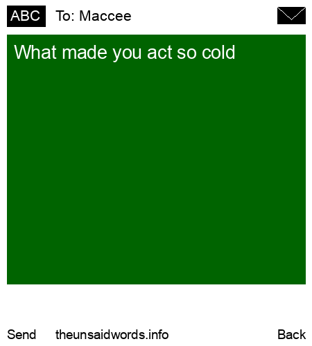 unsent message to Maccee 