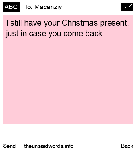 unsent message to Macenziy 