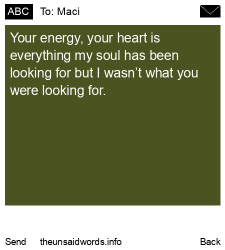 unsent message to Maci